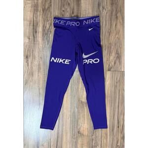 Nike Pro Women's Mid-Rise 7/8 Mesh-Panel Graphic Leggings *rare color*